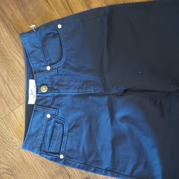 Shaft Blue Fitted Straight Leg High Waisted Pants PPP - Picture 2 of 9